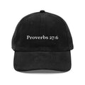 Proverbs 27:6 Corduroy Cap