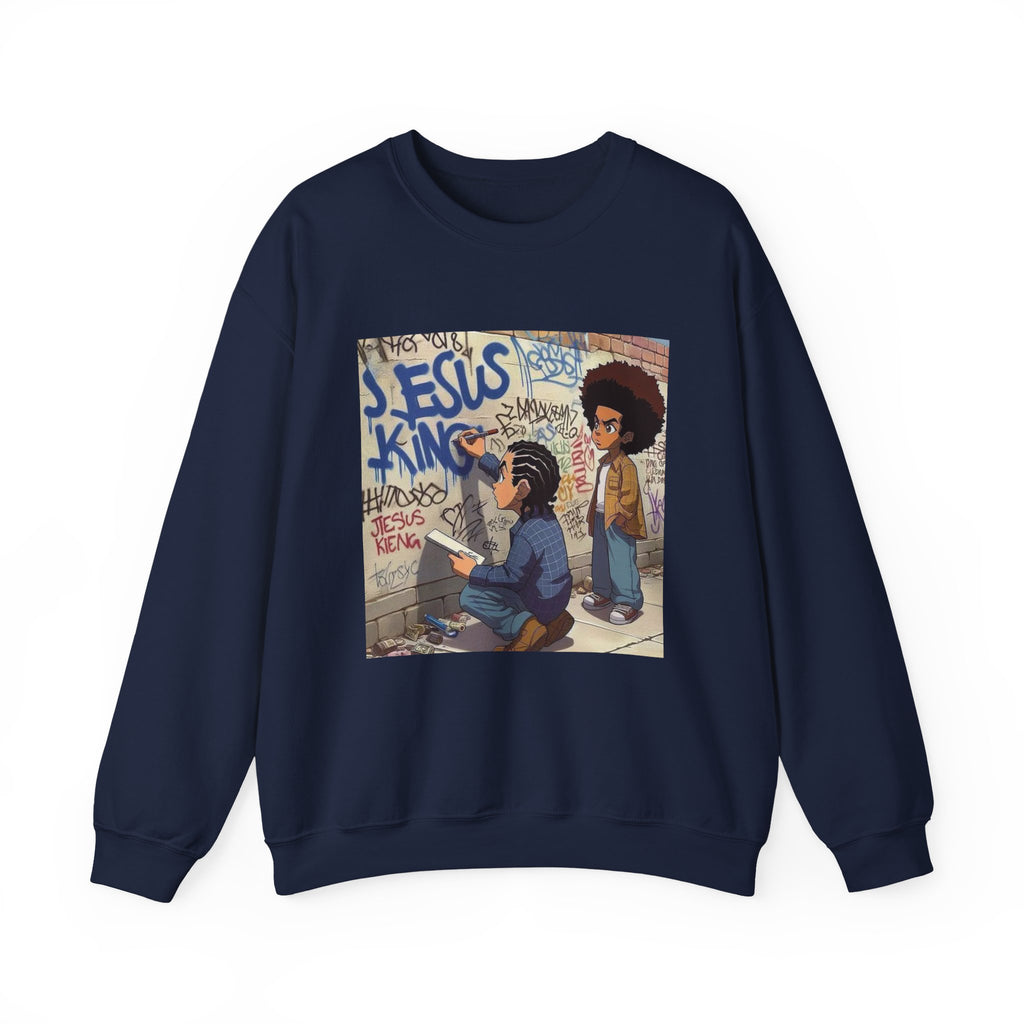 Jesus is King Street Art Sweatshirt