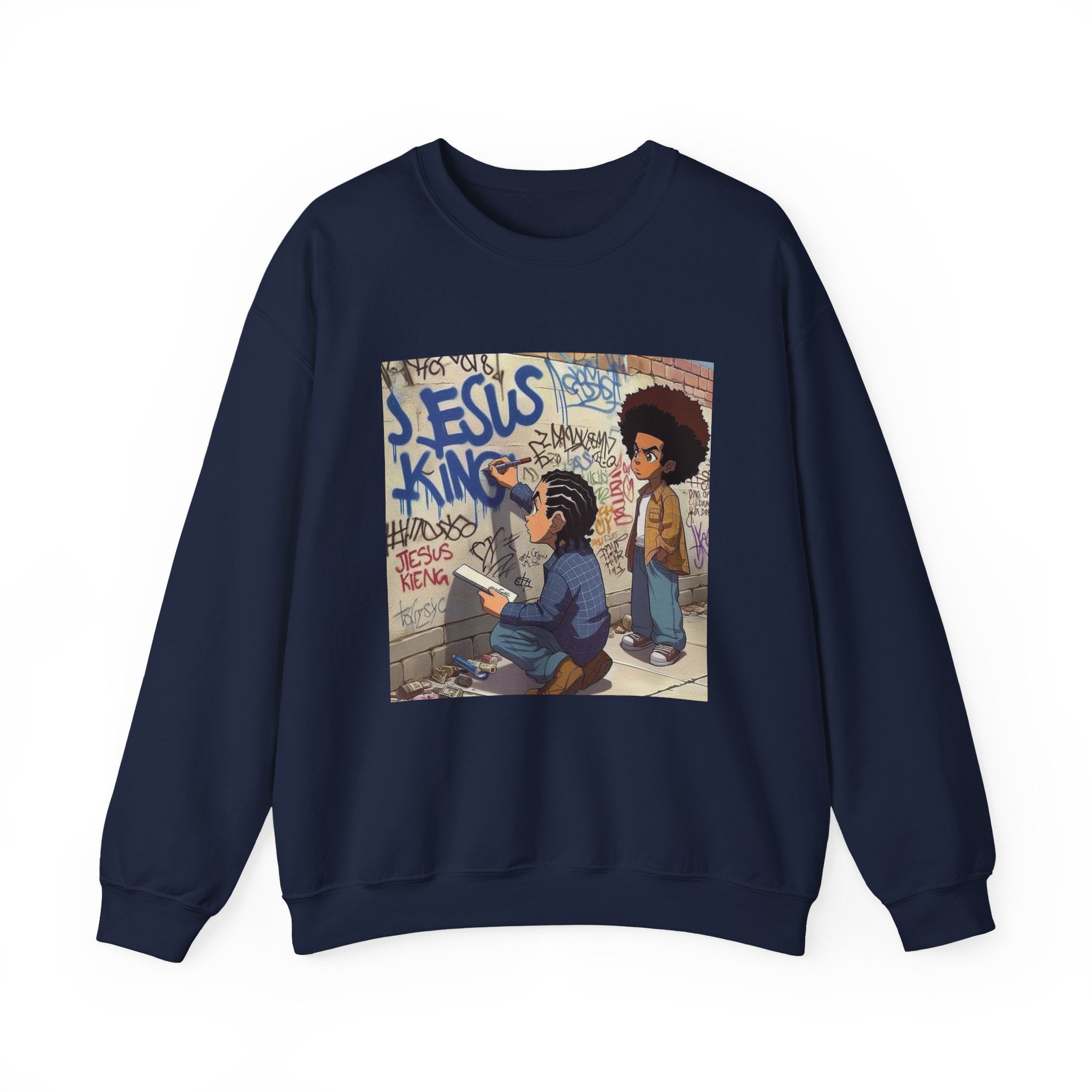 Jesus is King Street Art Sweatshirt