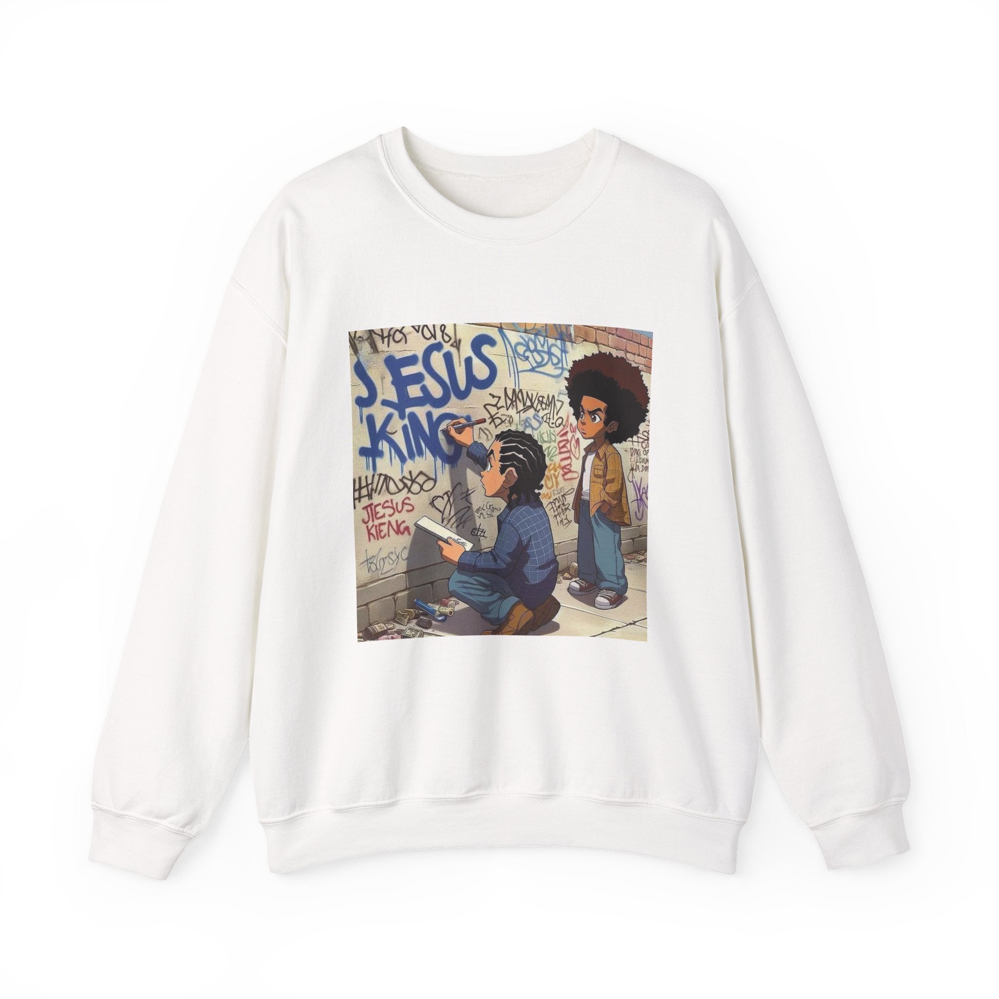 Jesus is King Street Art Sweatshirt